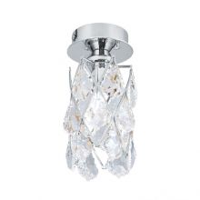 Rita lampa sufitowa 1x40W G9 230V chrom / kryształ Asfour transparentny